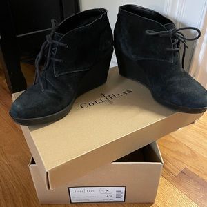 Cole Haan wedge bootie. Lightly worn. Size 7.5